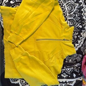 Lululemon Yellow Half-Zip Scuba Sweatshirt